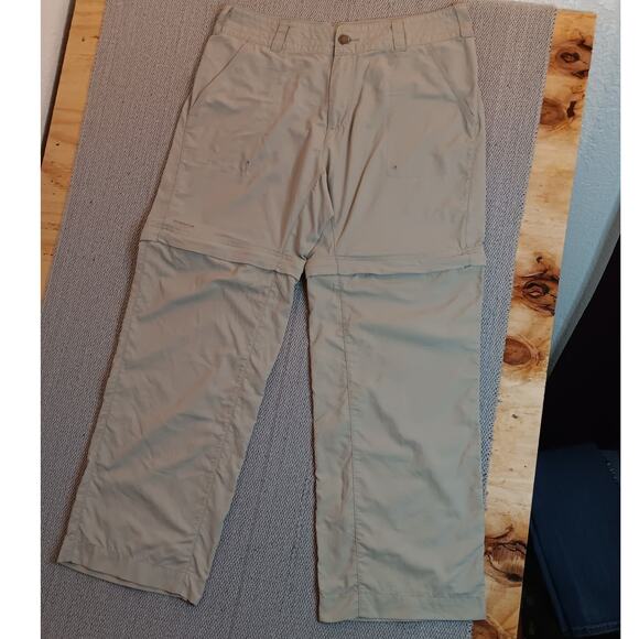 Columbia Titanium Convertible Pants Womens 12 33X29 Light Tan Packable - Picture 4 of 16